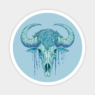 Buffalo skull art Magnet